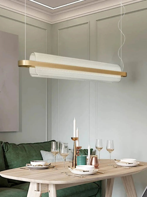 lustre minimaliste long pour restaurant café ou bureau créatif - vue 4 sur 7