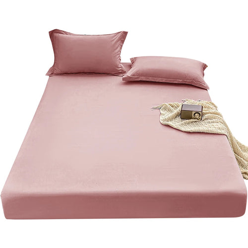 Premium Solid Color Brushed Fitted Sheet,Ultra-Soft Sateen Weave for Cozy Nights - Hypoallergenic and Easy Care Bedding - vue 11 sur 13
