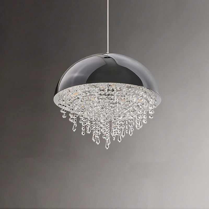lustre suspension créatif charmant en cristal hémisphère design - vue 5 sur 18