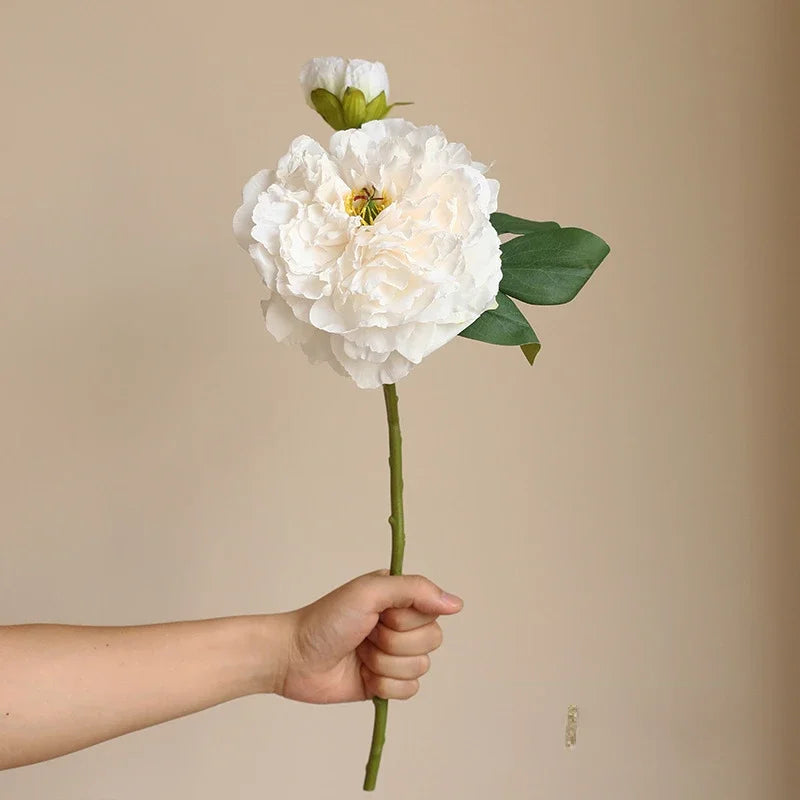Artificial silk peony plant for interior decoration realistic flowers - vue 11 sur 12