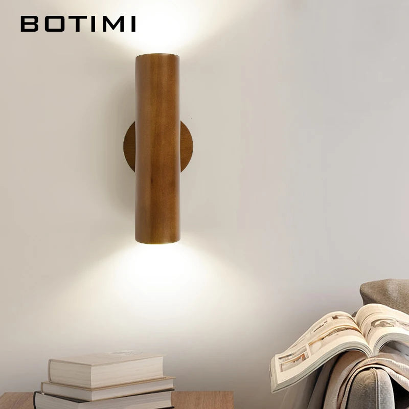 applique murale bâton bois nordique brillant bâtir vers bas - vue 3 sur 8