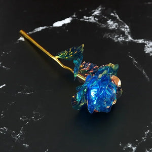 Handcrafted foil rose flower for valentine's day