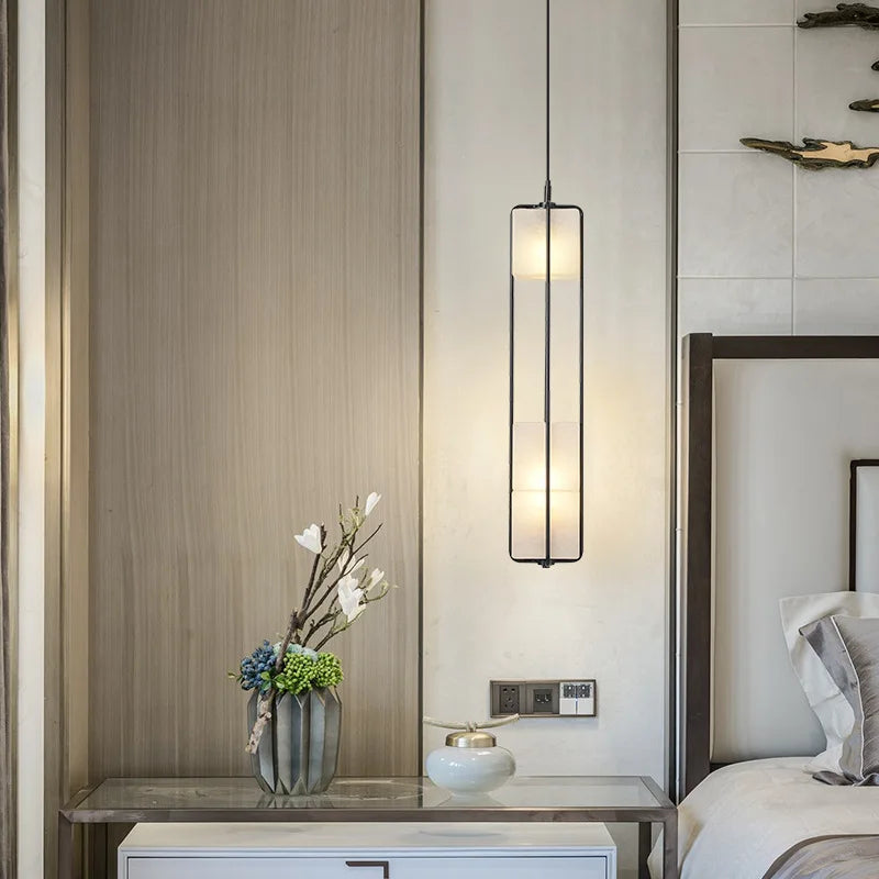 lustre art déco en verre et métal pour hôtel - vue 4 sur 12