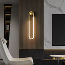 Minimalist ellipse wall light with three light colours