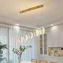 lustre moderne long grande rotation pour villa duplex