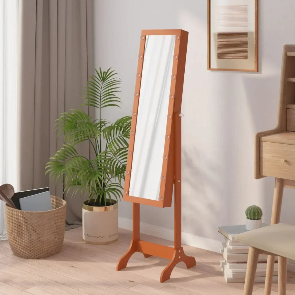 White floor mirror with LED 34x37x146 cm, home decoration wall Deco living room decoration - vue 4 sur 7