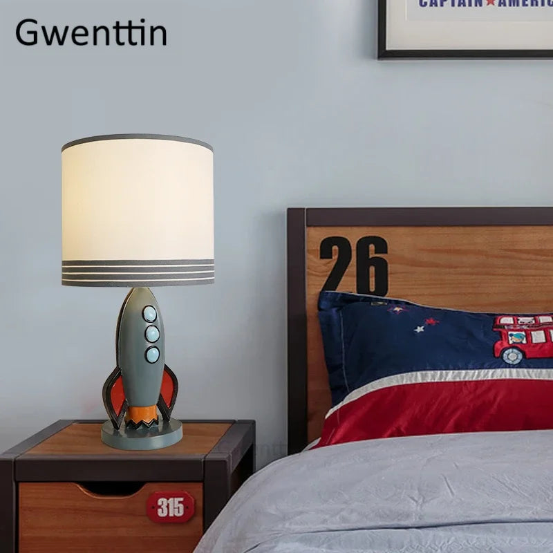 lampe de bureau fusée méditerranéenne décoration artistique nordique - vue 4 sur 7