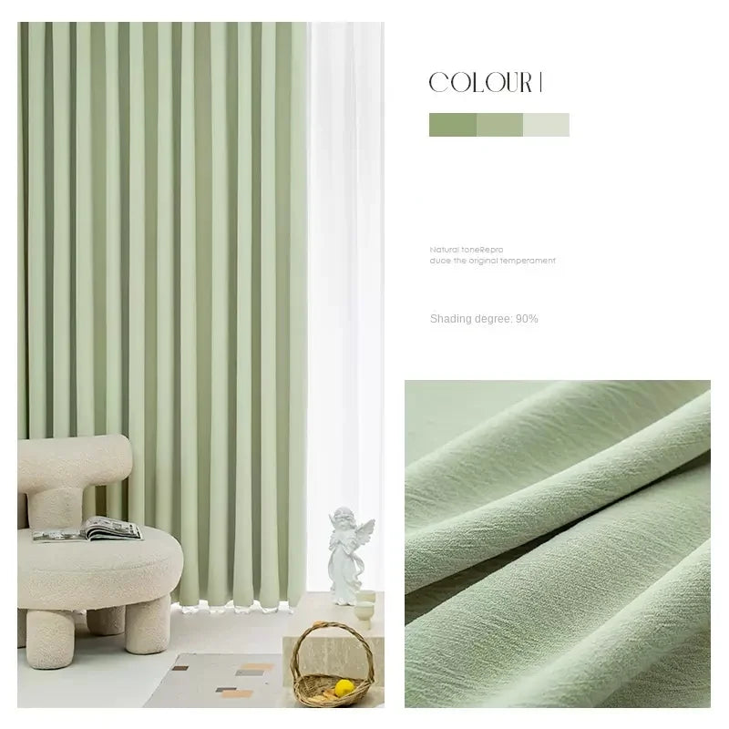 Rideau occultant style minimaliste plissé pour salon chambre - vue 15 sur 16