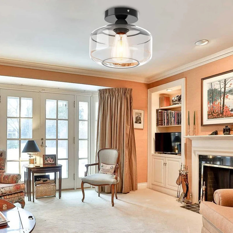 lustre moderne en verre led pour intérieur allée couloir