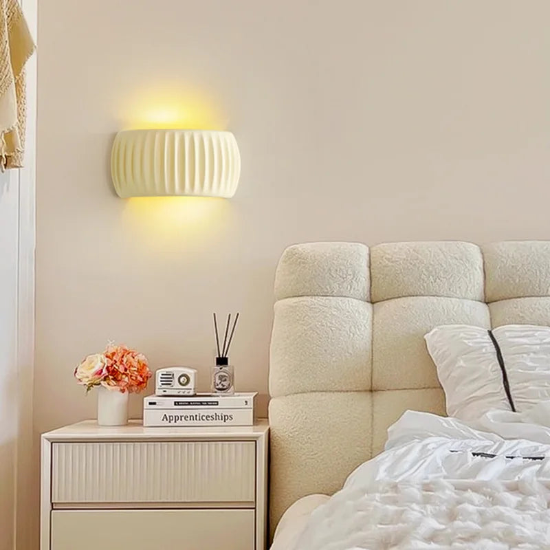 Nordique crème mur Led lumière chambre de fille salon chambre décoration applique applique escalier couloir couloir citrouille forme lampe - vue 4 sur 9