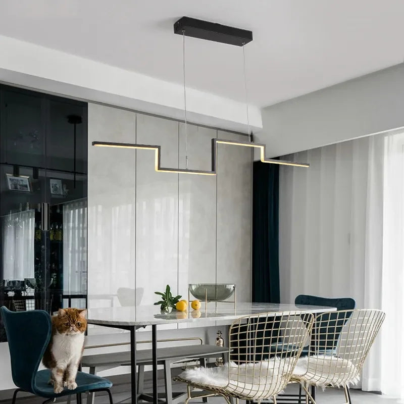 lustre moderne dimmable pour intérieur design élégant à suspendre - vue 5 sur 9