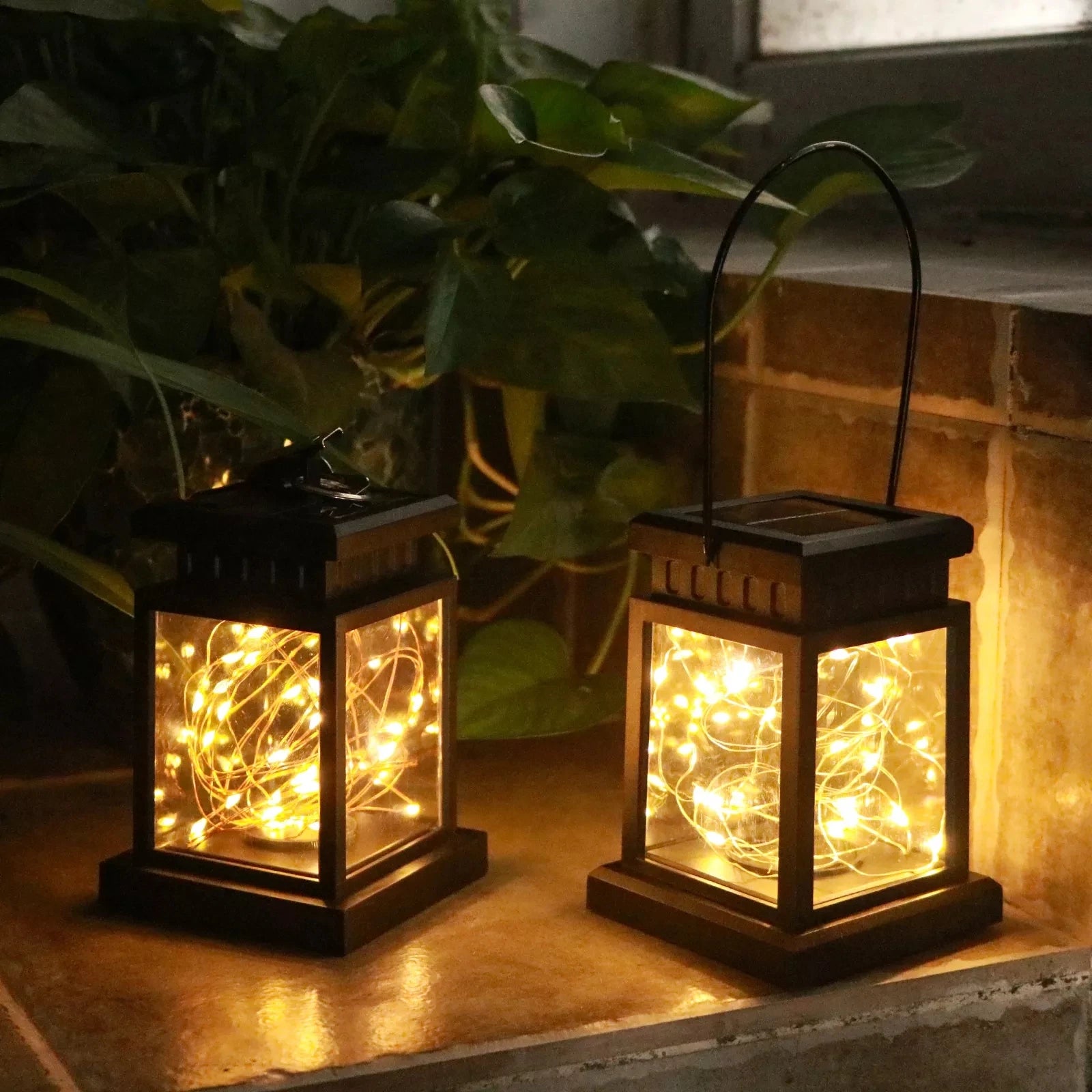 lanterne solaire décorative pour jardin et cour extérieure