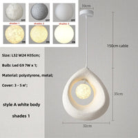 Nordique Wabi Sabi suspension LED lumières salle à manger salon Bar Loft chambre minimalisme suspendre lampes décor à la maison éclairage intérieur lampe