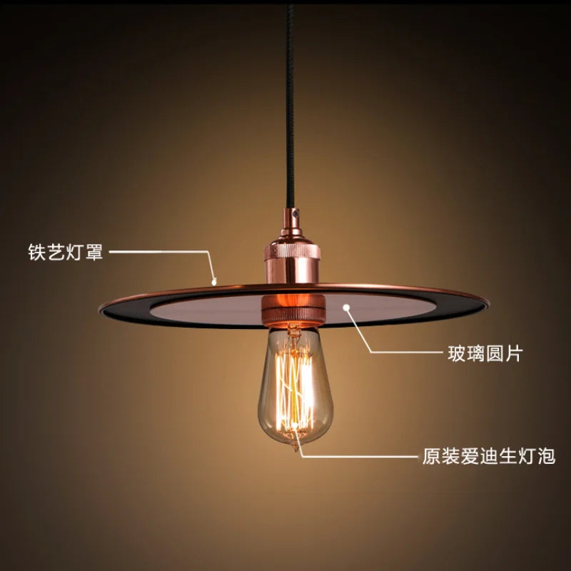 suspension luminaire ufo vintage créative pour restaurant et café - vue 6 sur 8
