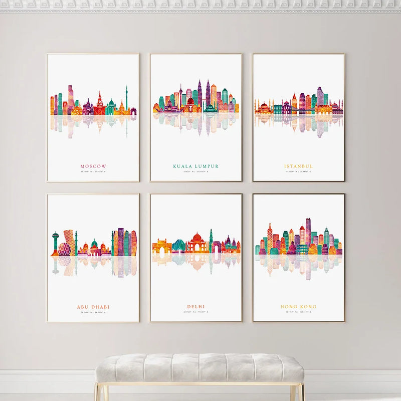 affiches et impressions skyline des grandes villes pour décoration artistique