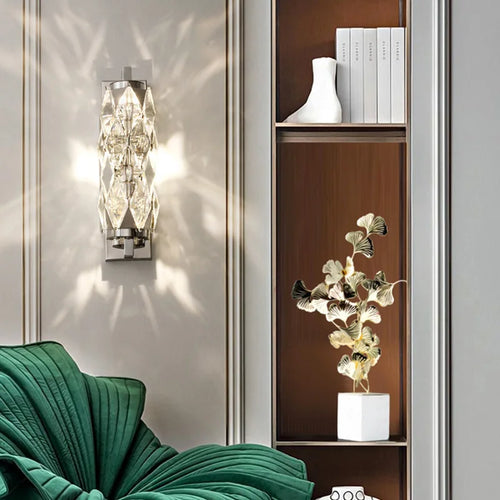 applique murale led moderne en verre cristal à gradations variables