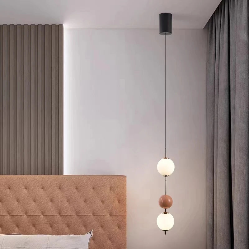 lampe suspendue led en verre avec fil réglable 4000k - vue 5 sur 12
