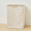 56*40*27CM Japanese Cotton Linen Dirty Clothes Basket, Folding Portable Fabric Laundry Basket，Bathroom Waterproof Storage Basket