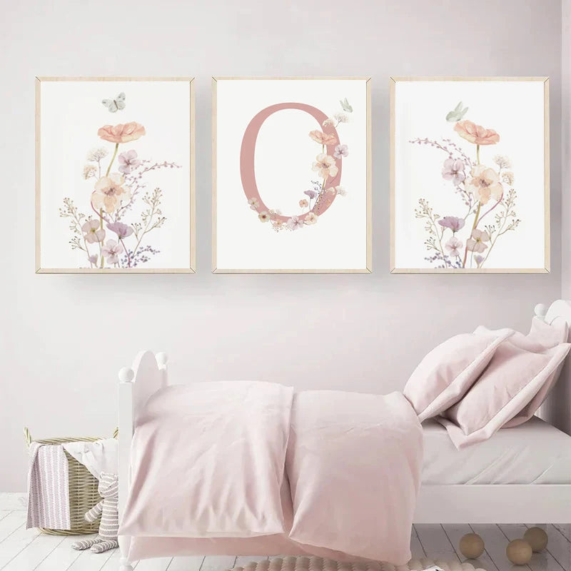 affiche photo personnalisée fleurs sauvages décoration murale enfant