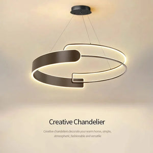 Modern adjustable LED pendant light for luxury interior decor