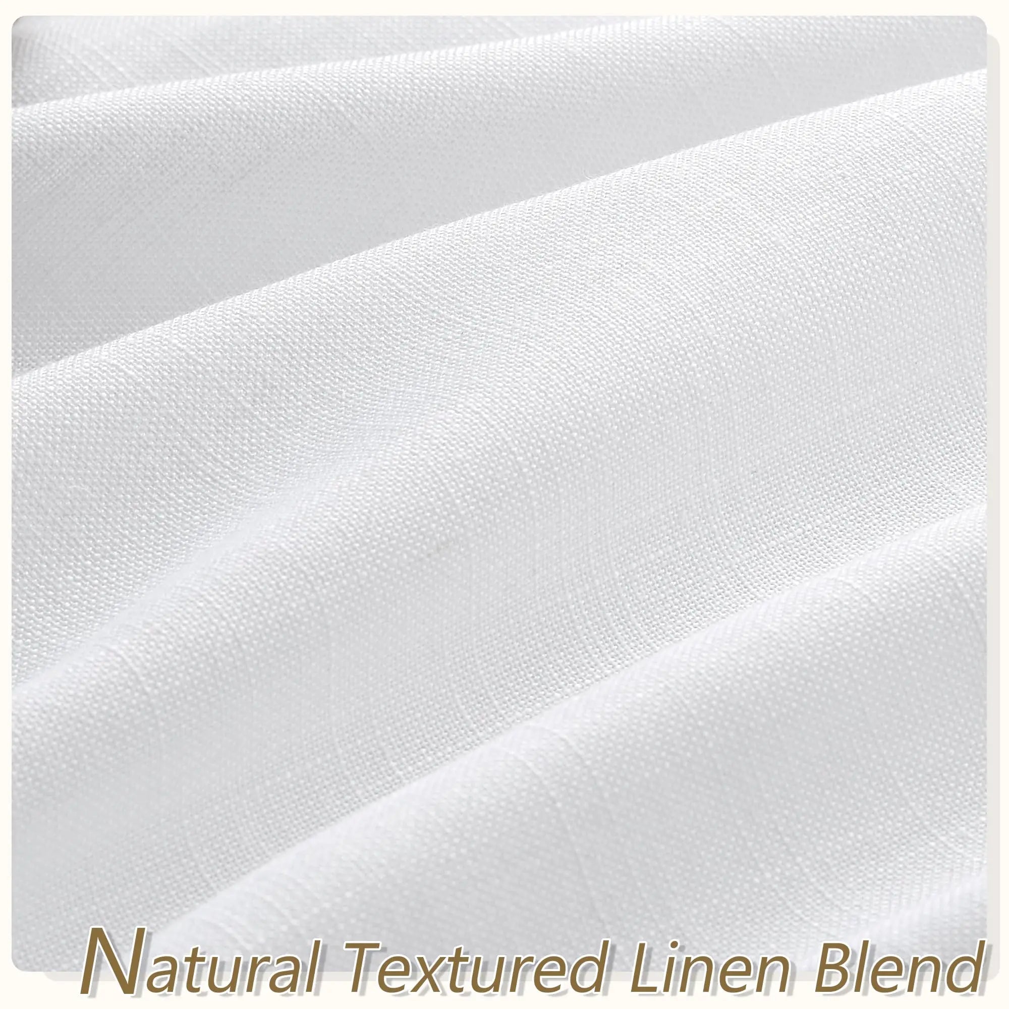 Voilage faux lin sur mesure extra long salon - vue 8 sur 9