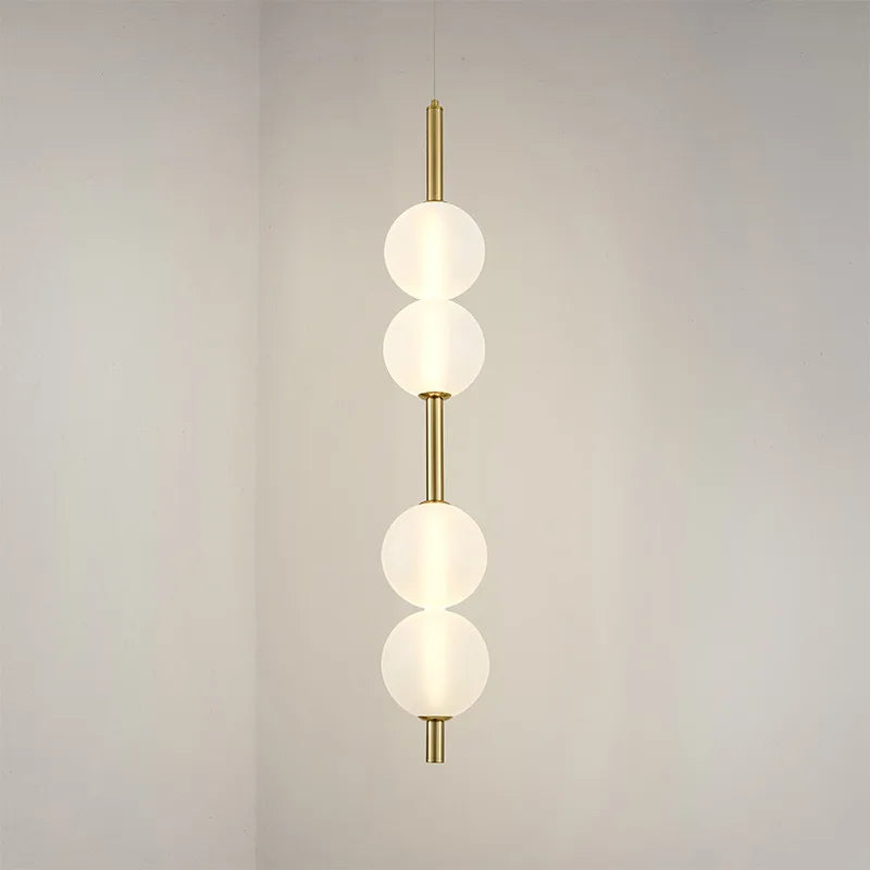 lustre nordique en verre et métal pour diverses utilisations avec cordon réglable - vue 5 sur 7