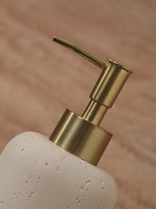 Ahunderjiaz Wabi-Sabi Style Push Bottle, Marble Shower Gel Dispenser Bottle, Light Luxury Bathroom Tabletop Decoration, Home Dec - vue 6 sur 10