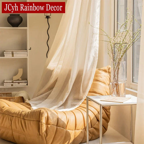 Voilage tulle scintillant moderne pour salon chambre fenêtre