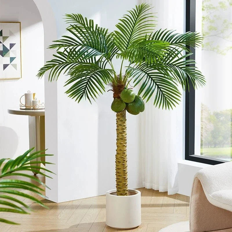 cocotier artificiel grande plante verte pour décoration intérieure - vue 6 sur 10