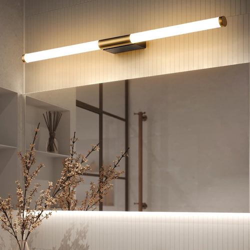 Creative minimalist nordic LED wall light in bronze - vue 3 sur 10