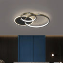 Modern minimalist gold LED ceiling light for indoor and outdoor use