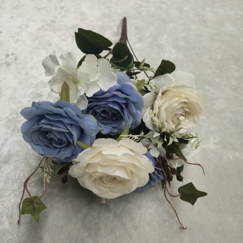 bouquet de roses en soie pour décoration de mariage et jardin - vue 13 sur 15