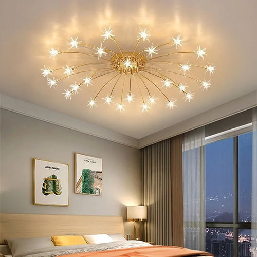plafonnier étoile led pour éclairage intérieur moderne - vue 5 sur 18