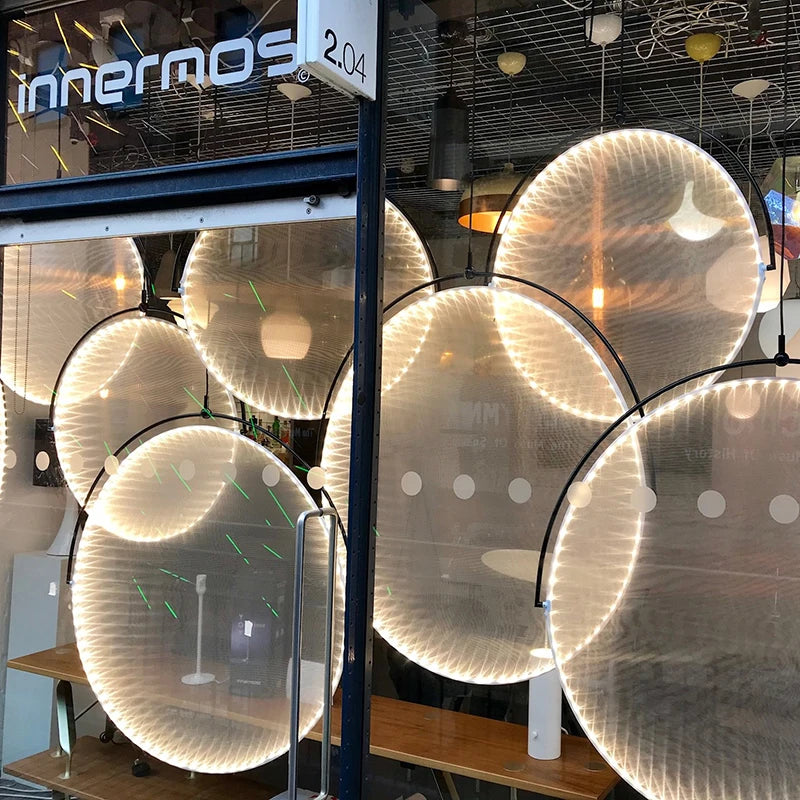 suspension ronde en tissu pour intérieur contemporain et chaleureux - vue 6 sur 8