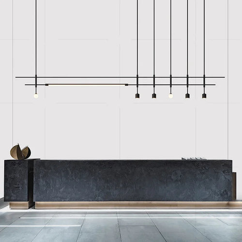 lustre minimaliste réglable en hauteur pour divers espaces