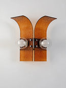 Retro coloured glass wall light for elegant décor