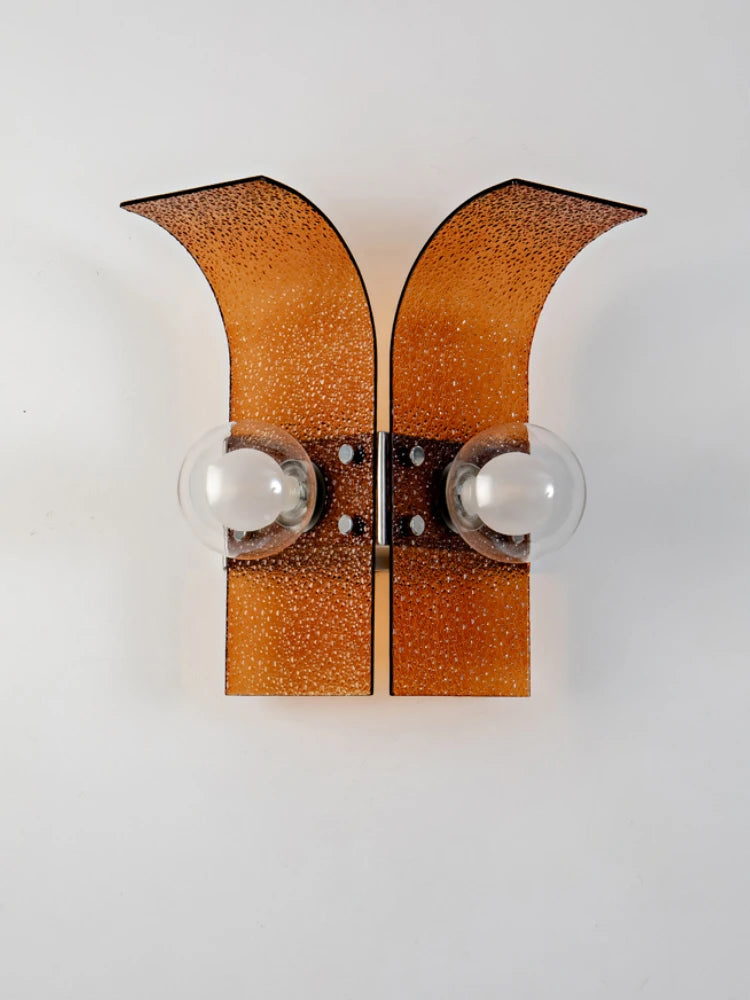 Retro coloured glass wall light for elegant décor - vue 5 sur 8
