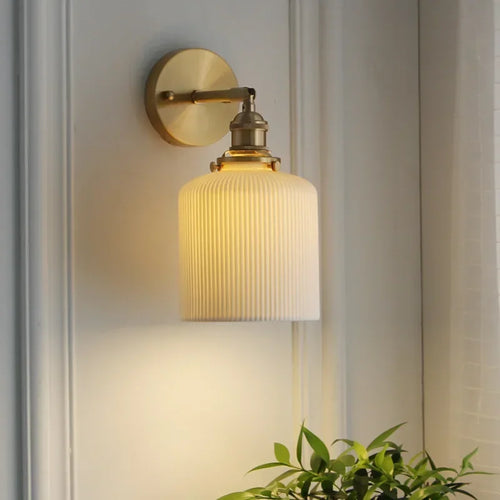 Minimalist Japanese retro ceramic pendant light for interior decoration - vue 4 sur 21