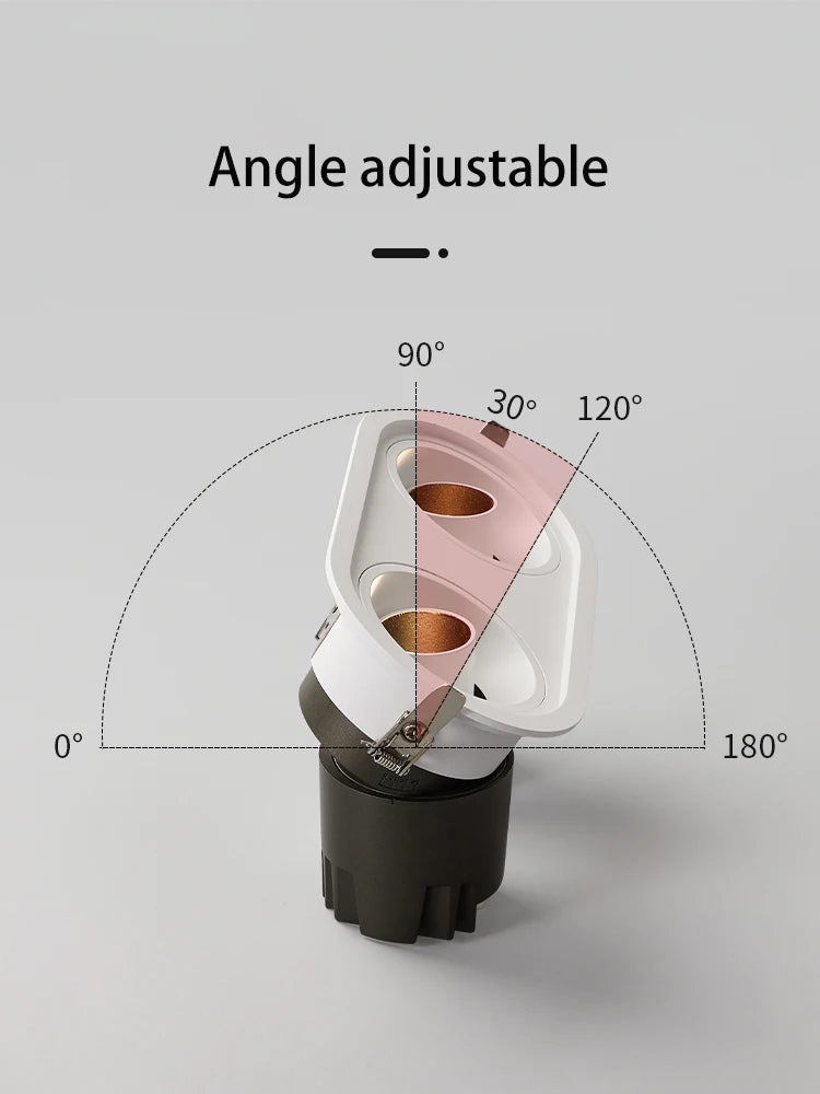 projecteurs led 	smart downlight encastré gradation spot lumière murale - vue 5 sur 6