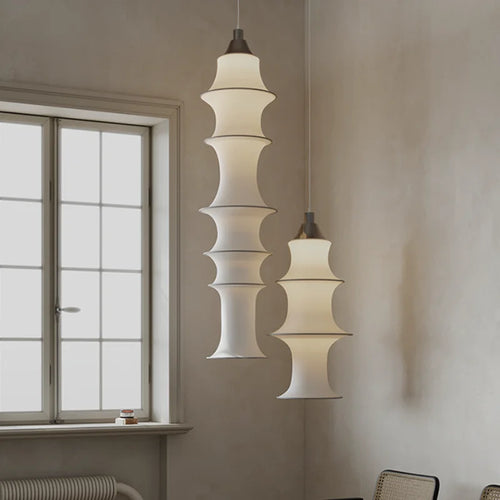 lustre en soie nordique wabi-sabi pour éclairage intérieur élégant