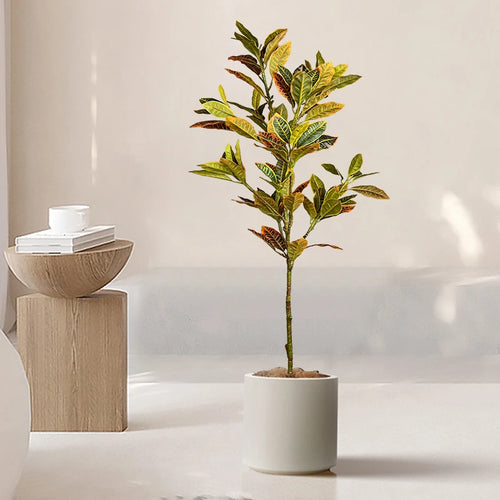 plantes artificielles grandes tailles tropicales ficus codiaeum décor intérieur