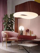 Modern minimalist acrylic eye protection pendant light, living room, bedroom, circular LED indoor lighting