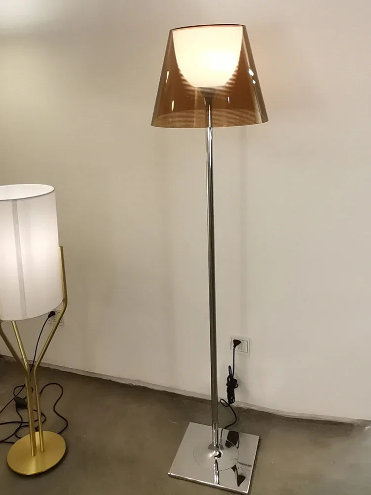 lampadaire moderne en acier inoxydable avec abat-jour acrylique led - vue 9 sur 8