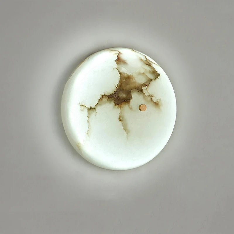 applique murale led hémisphère marbre pour hôtel de luxe - vue 5 sur 7