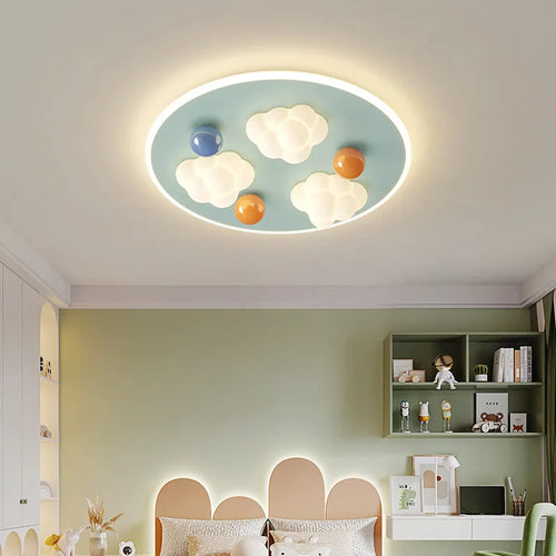 plafonnier nuage style crème pour chambre enfant moderne et chaleureux - vue 5 sur 10