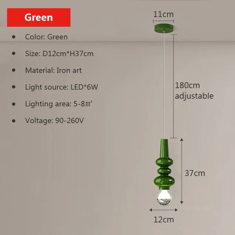 Minimalist Nordic LED pendant light for elegant interiors - vue 11 sur 12