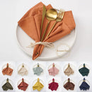 Serviette de table coton lavé style vintage dentelle