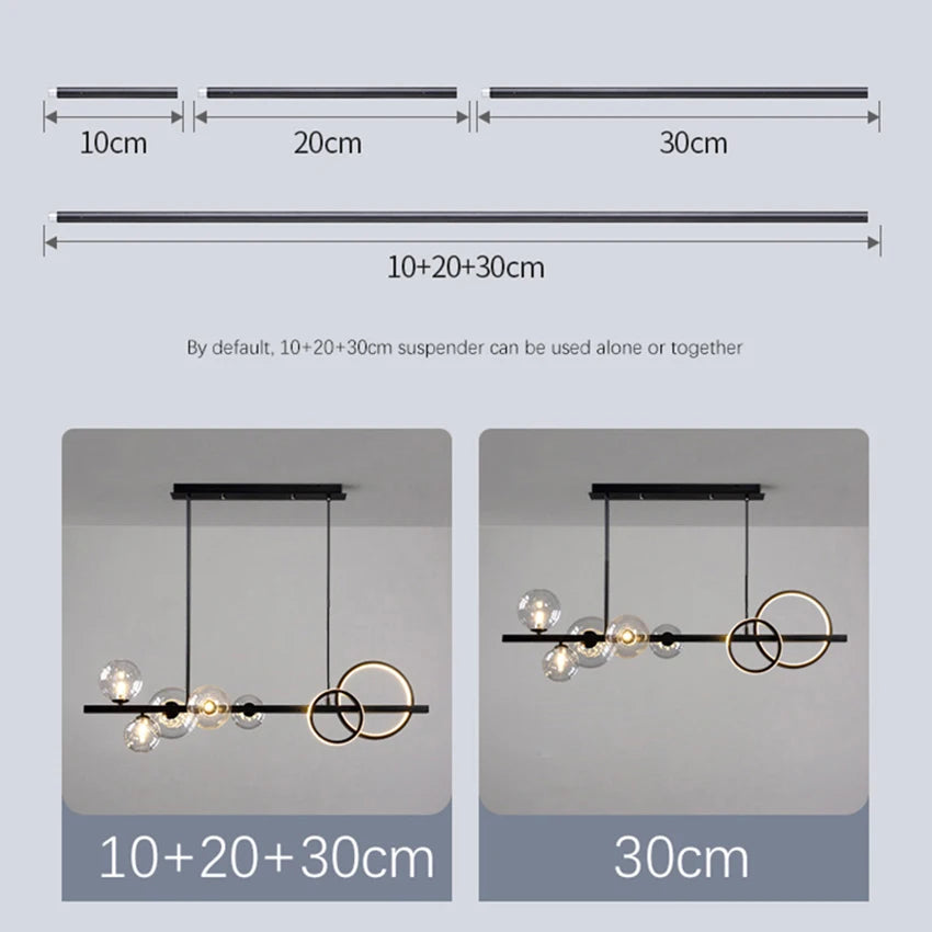 lustre moderne en verre design lumineux pour intérieur - vue 6 sur 14