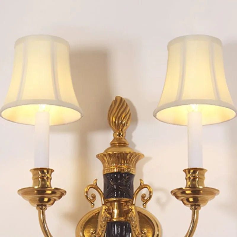 applique murale double tête style nordique en cuivre led rétro - vue 7 sur 8