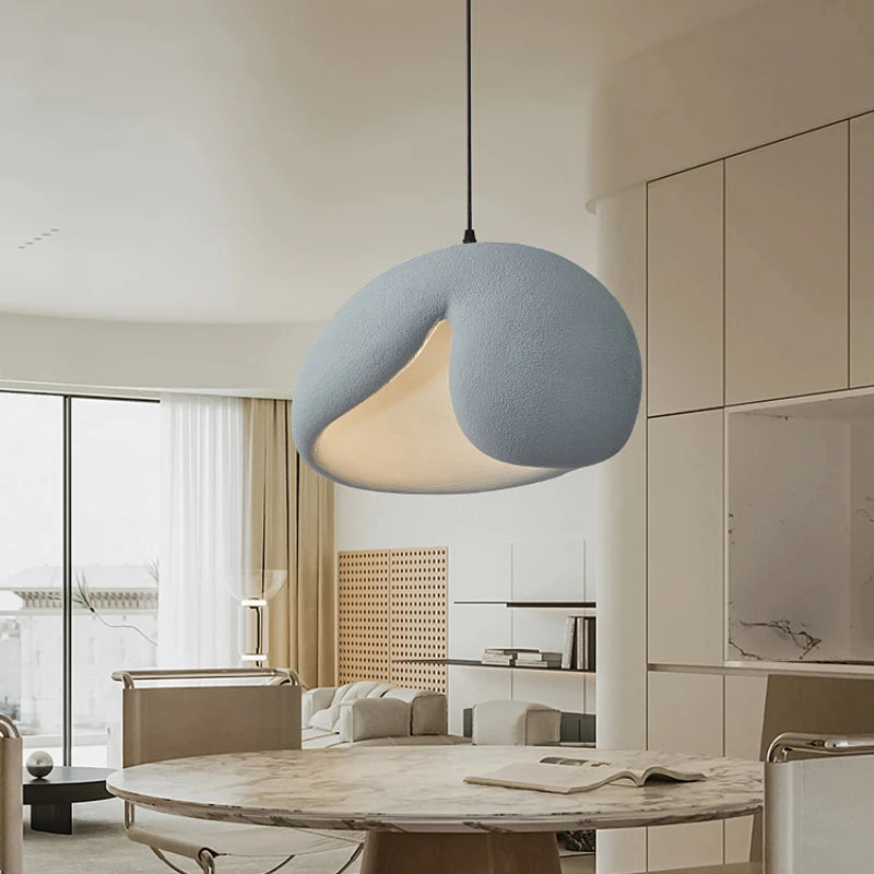 Nordic minimalist wabi sabi LED pendant light - vue 3 sur 10